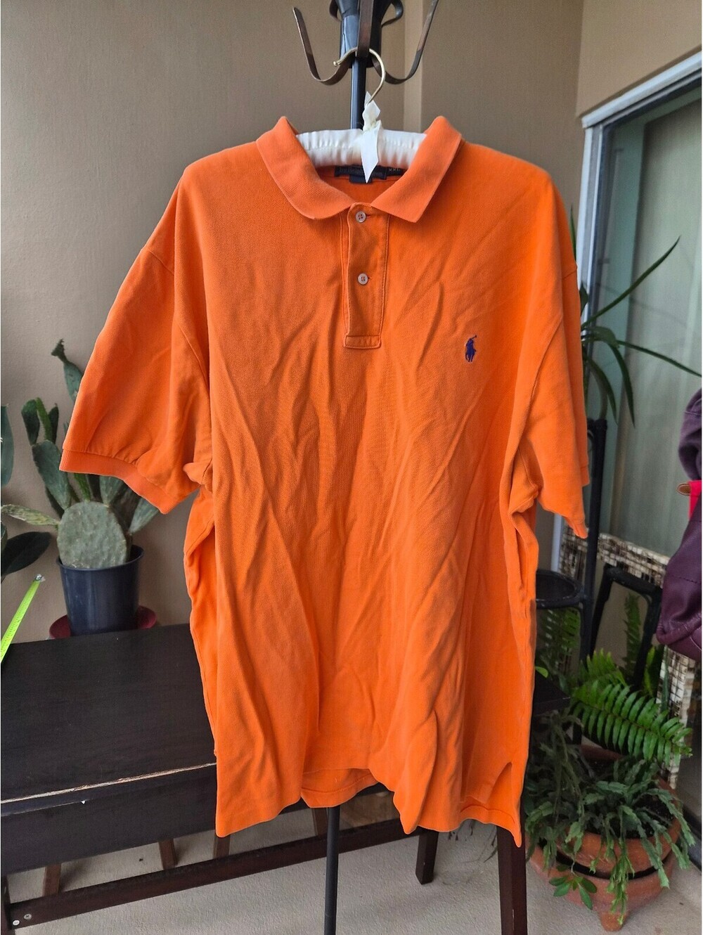 Polo Ralph Lauren Men’s Orange Cotton Polo Shirt XXL Classic Pony Logo